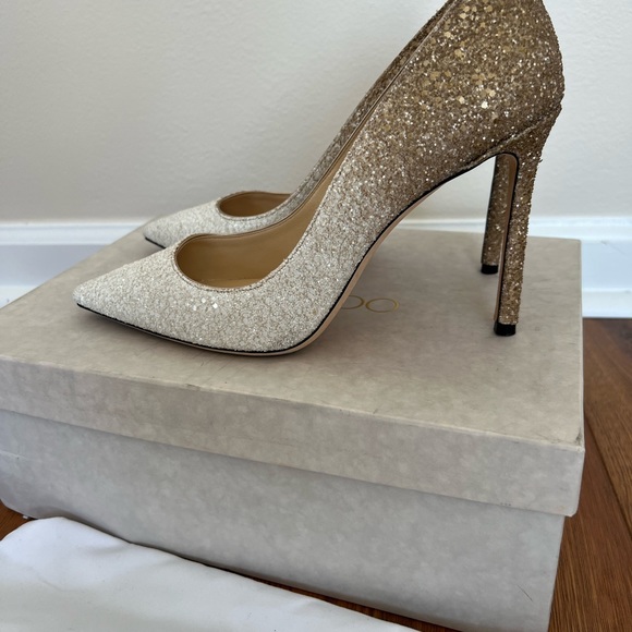 JIMMY CHOO, 9½ Romy 100 Glitter Heels (Wedding,Party, Prom) - Picture 3 of 6